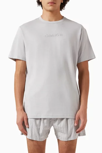 Crewneck Boxer Pyjama Set in Cotton