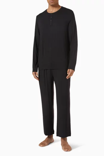 Pyjama Henley T-shirt in Ultra Soft Modal