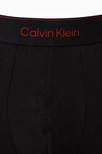 طقم بوكسر بشعار الماركة قطن مطاطي، 3 قطع