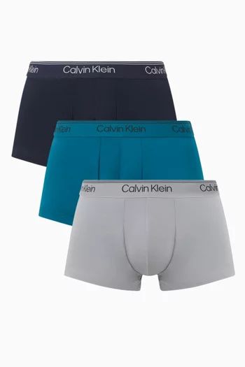 Low Rise Trunks in Microfiber Stretch, Set of 3