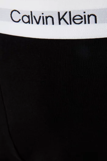 طقم بوكسر بطيّة مريحة وشعار الماركة قطن مطاطي، 5 قطع