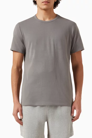 Crewneck in Cotton-microfiber, Set of 3