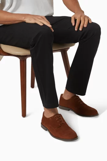 Cushioned Derby Lace-up Shoes in Suede