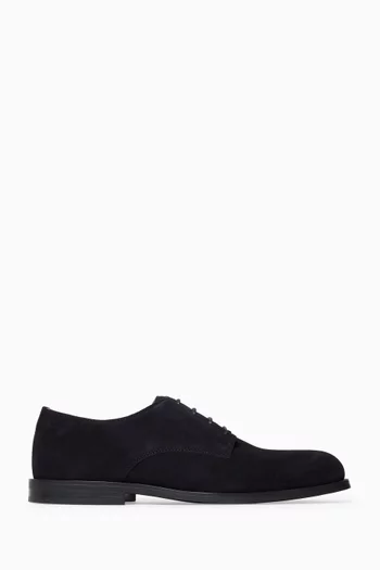 Cushioned Derby Lace-up Shoes in Suede