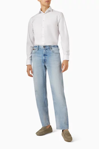 Button-up Shirt in Cotton Poplin