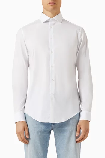Button-up Shirt in Cotton Poplin