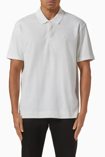 Luxe Polo Shirt in Cotton Interlock