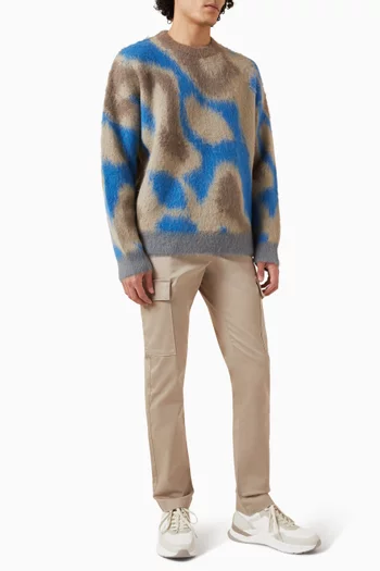 سترة بنسيج بارز ونقشة 