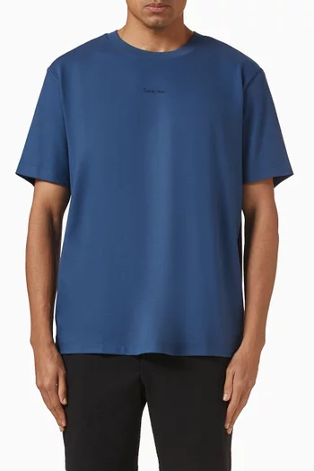 Nano Logo T-shirt in Stretch Cotton-piqué