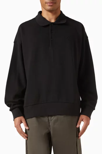 Polo Sweater in Cotton-knit