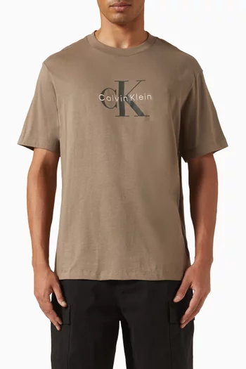 تي شيرت بشعار الماركة قطن جيرسيه