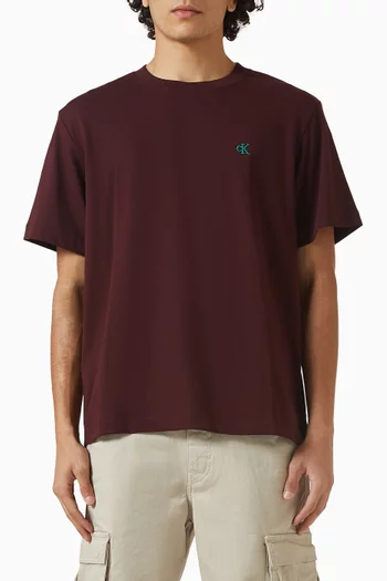 Embroidered T-shirt in Cotton