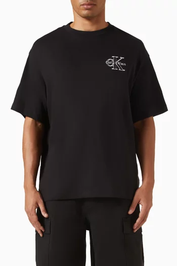 Micro Monogram Logo T-shirt in Cotton-jersey