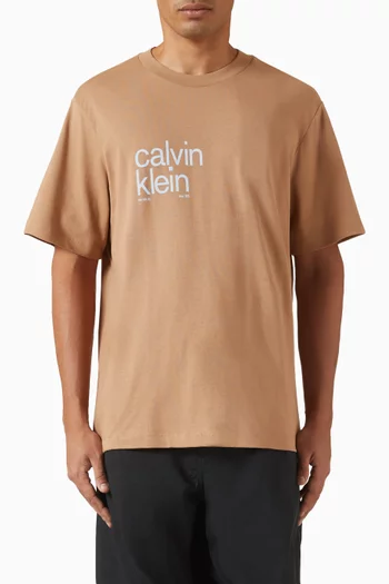 تي شيرت بطبعة قطن جيرسيه