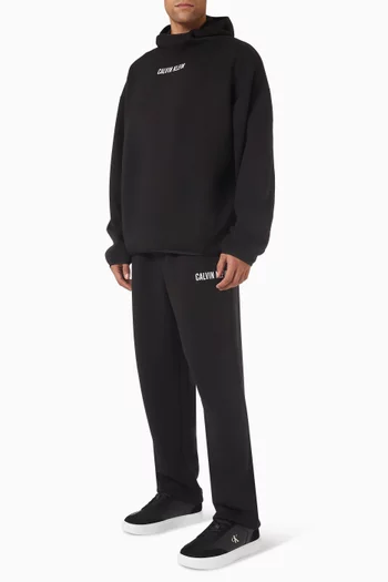 بنطال رياضي بشعار الماركة مزيج فيسكوز