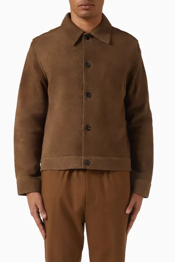 جاكيت بأزرار شمواه جلد