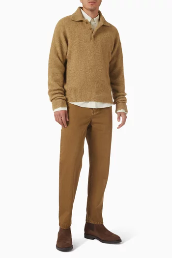 سترة بولو مزيج صوف ألبكة