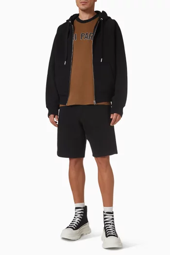 Ami De Coeur Zipped Hoodie in Cotton