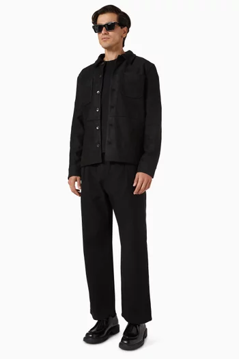 Long-sleeved Shirt in Suede