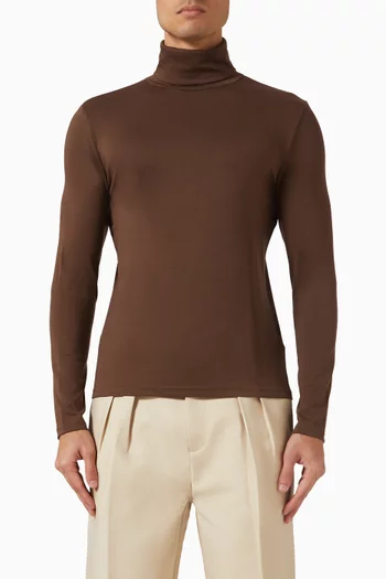 Blaise Roll-neck Top in Modal Blend