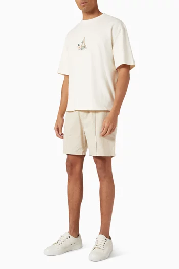 Pintuck Shorts in Linen