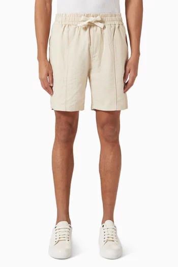 Pintuck Shorts in Linen