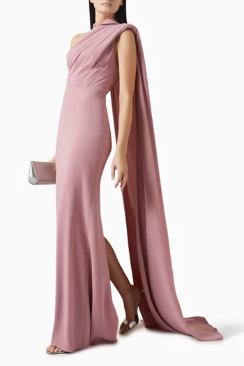 فستان بكاب وكتف مبطن كريب