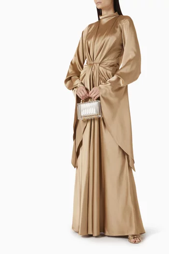 فستان بخصر درابيه ستان