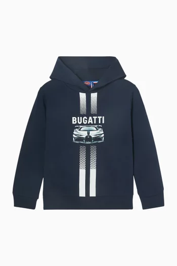 Car-print Hoodie in Cotton