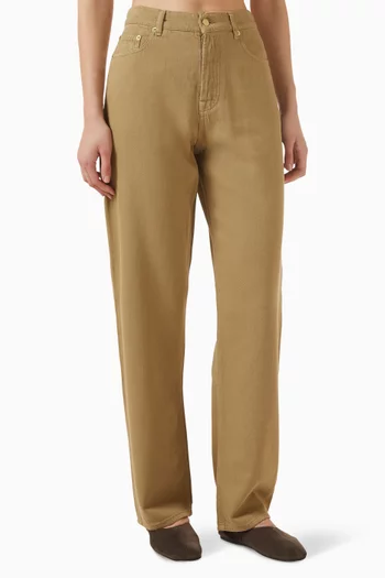 بنطال جينز جيل بقصة فضفاضة دينم