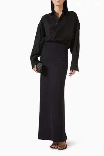 Barbara Elastic Waist Dress in Wool