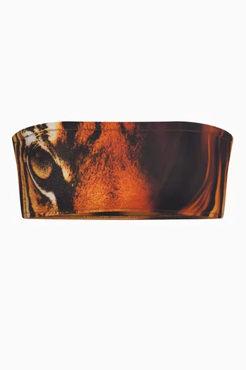 Roberto Cavalli x SKIMS Signature Swim Micro Bandeau Bikini Top