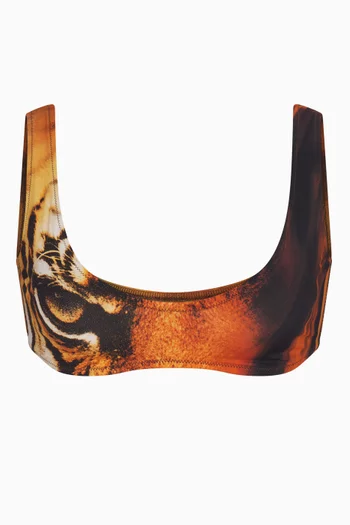 Roberto Cavalli x SKIMS Signature Swim Plunge Triangle Bikini Top