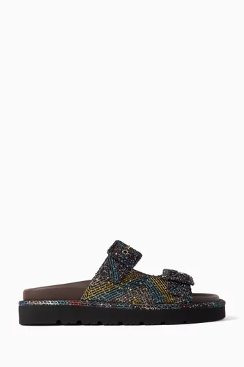 حذاء مفتوح كليا بنقشة كابردوني مموجة