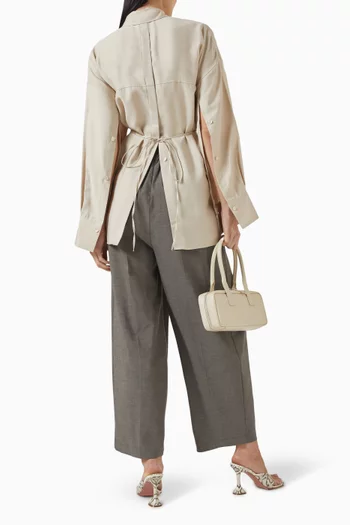 Asymmetric Belted Shirt