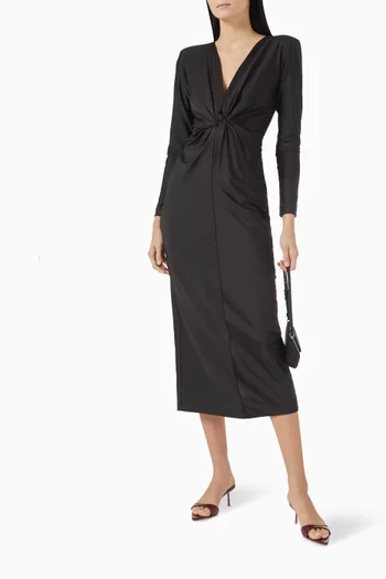 Twisted Knot Midi Dress