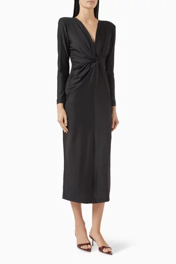 Twisted Knot Midi Dress