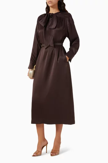 Bow-tie belted Dress