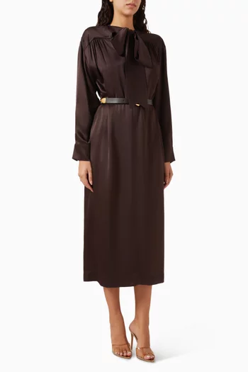 Bow-tie belted Dress