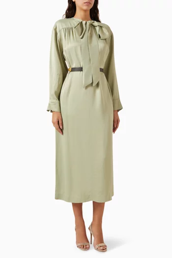 Bow-tie belted Dress