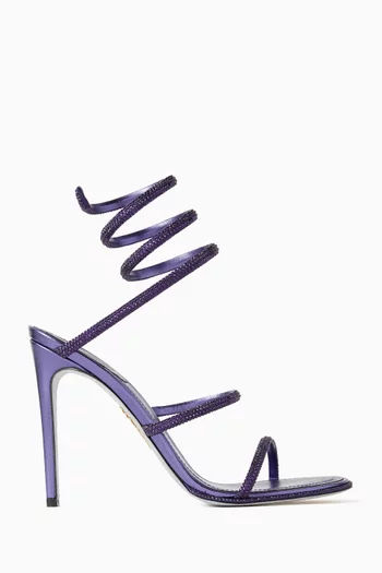 صندل كليو بكعب 105 مم جلد لامع