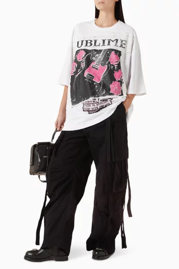 بنطال كارغو مزيج قطن