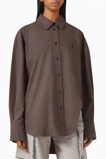 قميص ديانا بقصة فضفاضة قطن