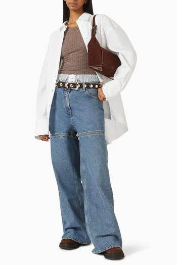 قميص ديانا بقصة فضفاضة قطن