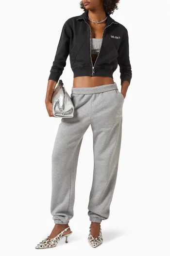 سويت شيرت قصير بشعار الماركة قطن