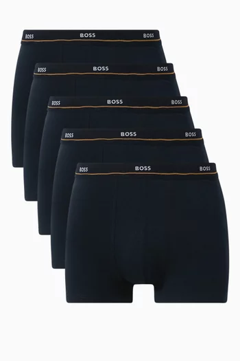 Logo Trunks in Stretch-cotton, Set of 5