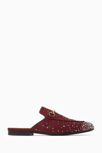Princetown Crystal-embellished Slippers in GG Canvas