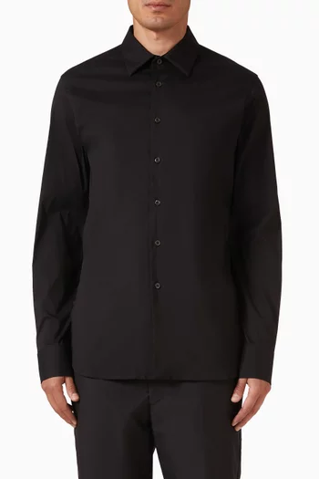 Button-up Shirt in Cotton Poplin