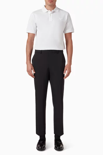 Logo Polo Shirt in Cotton Piqué