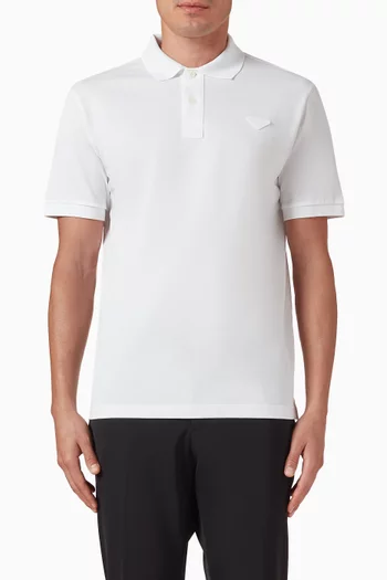 Logo Polo Shirt in Cotton Piqué